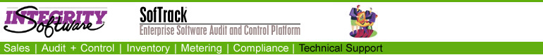 Software Metering Website Navigation Toolbar